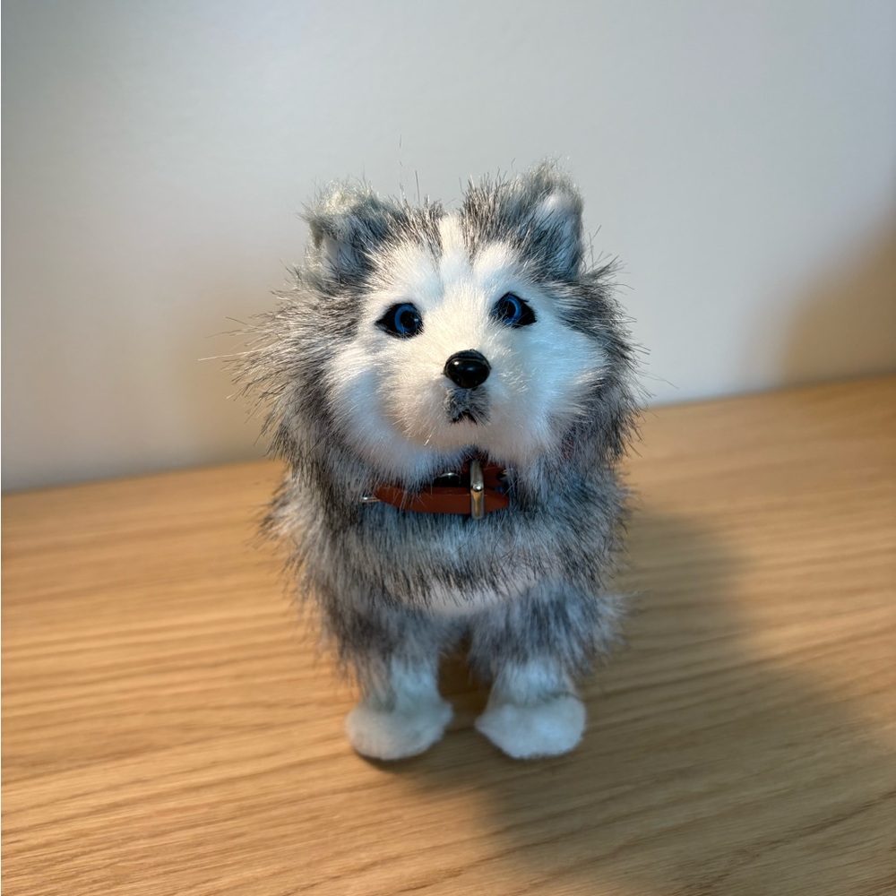 The Queen's Treasures  Husky Puppy Dog with Collar companion for 18 inch dolls